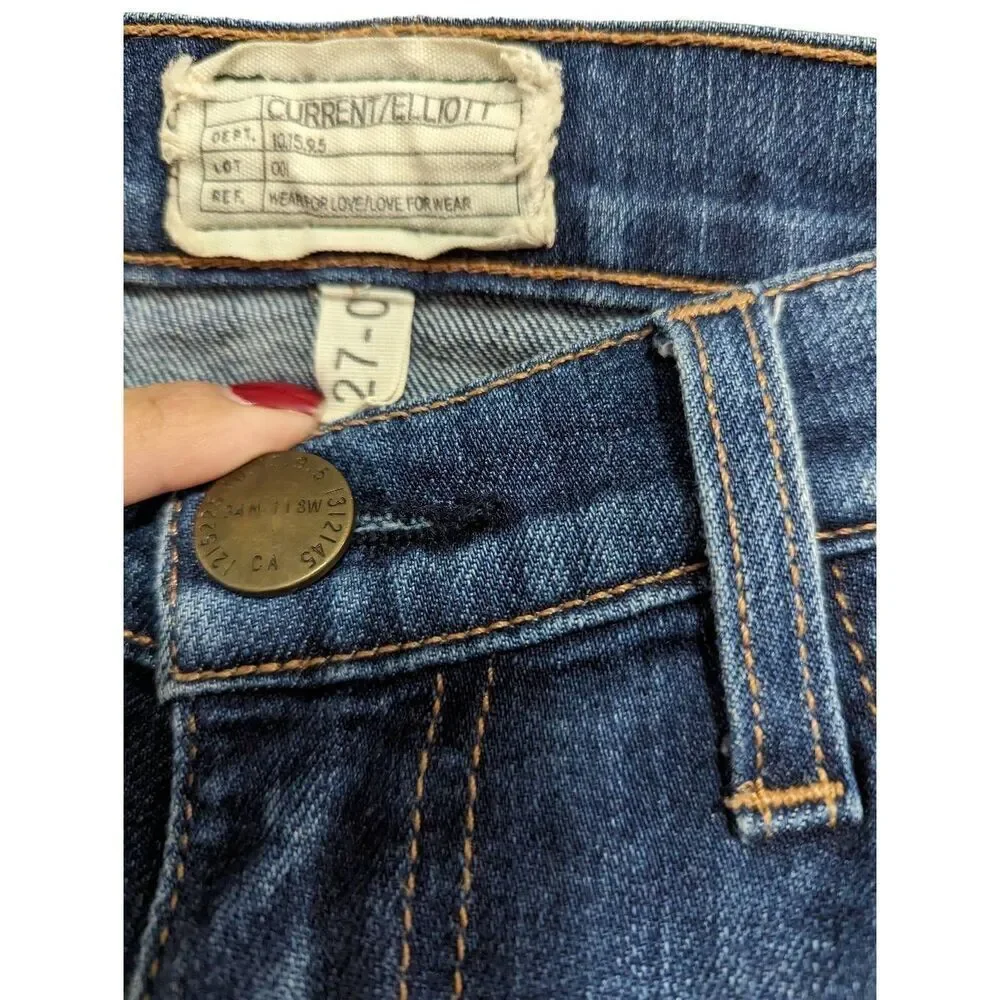 Current/Elliot The High Waist Ankle Skinny Jeans in Darcy Size 27